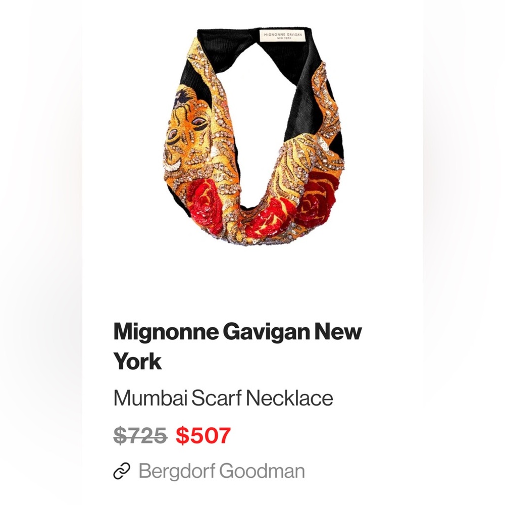 Mignonne Gavigan Mumbai scarf necklace